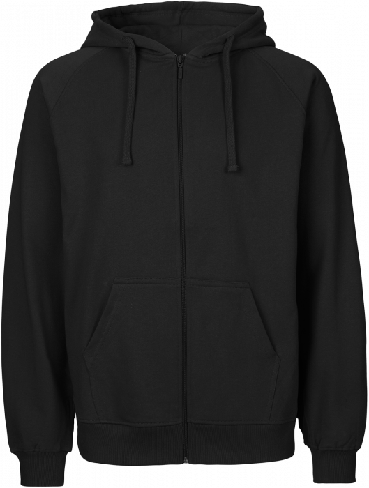 Neutral - Organic Cotton Hoodie With Full Zip Men - Black