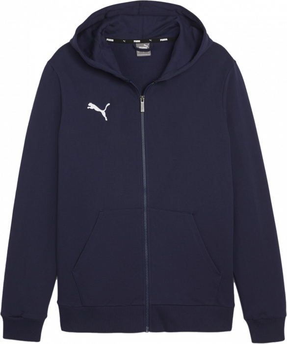 Puma - Teamgoal Casual Zip Hoodie Kids - Marino & blanco