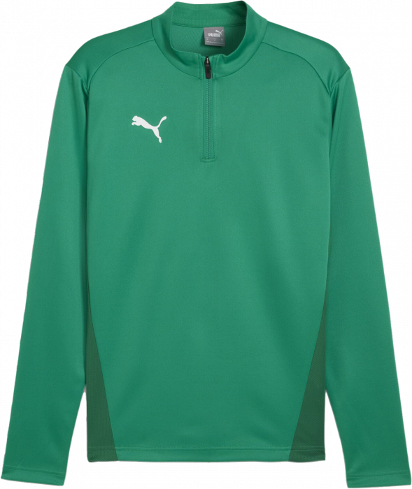 Puma - Teamgoal Træningstrøje M. 1/4 Zip - Sport Green & hvid