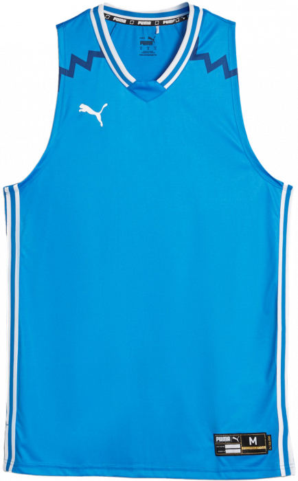 Puma - Hoops Team Basketball Trøje - Blue Lemonade & hvid