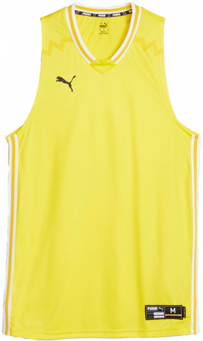 Puma - Hoops Team Basketball Trøje - Cyber Yello & hvid