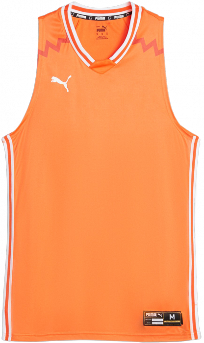 Puma - Hoops Team Basketball Jersey - Golden Poppy & branco