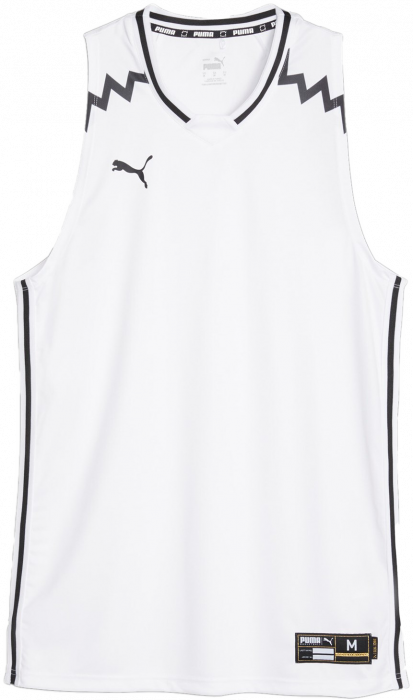 Puma - Hoops Team Basketball Jersey - Weiß & schwarz