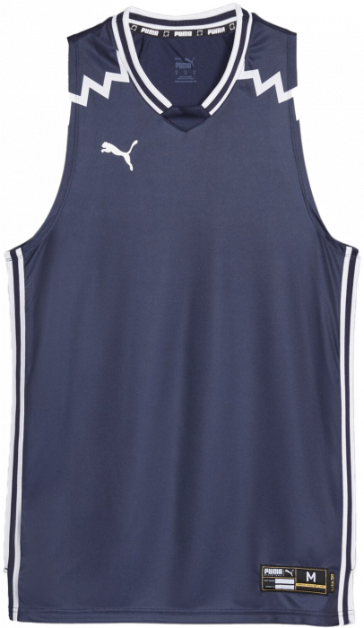 Puma - Hoops Team Basketball Trøje - Navy & hvid