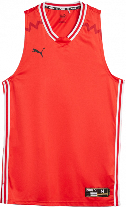 Puma - Hoops Team Basketball Jersey - Rouge & blanc