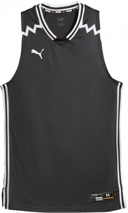 Puma - Hoops Team Basketball Jersey - Svart & vit