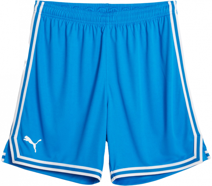 Puma - Hoops Team Basketball Shorts - Blue Lemonade & white