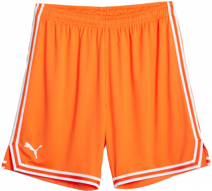 Puma - Hoops Team Basketball Shorts - Golden Poppy & wit