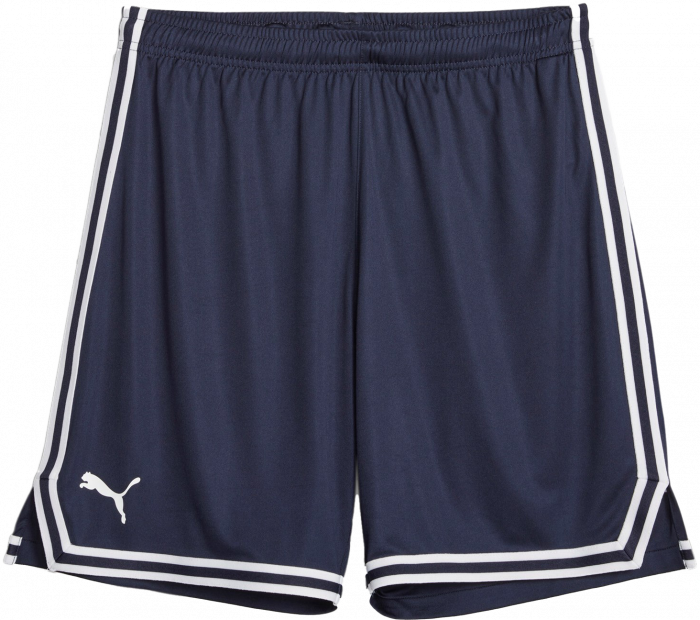 Puma - Hoops Team Basketball Shorts - Marine & blanc