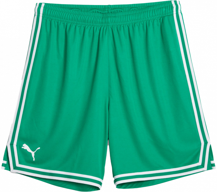 Puma - Hoops Team Basketball Shorts - Pepper Green & blanc