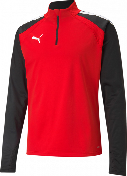 Puma - Teamliga Training 1/4 Zip Top Jr. - Czerwony & czarny