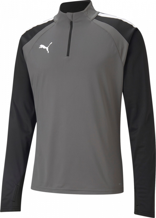 Puma - Teamliga Training 1/4 Zip Top Jr. - Smoked Pearl & schwarz