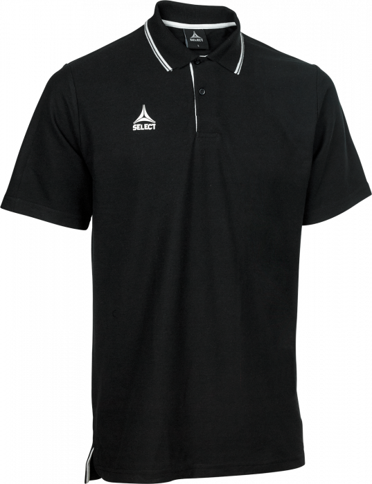 Select - Oxford Polo T-Shirt - Schwarz